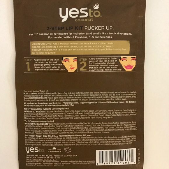 Home Spa Night- Bow Headband - Sheet Face Mask - Lip Scrub Mask Yes to Cucumbers - Picture 5 of 6